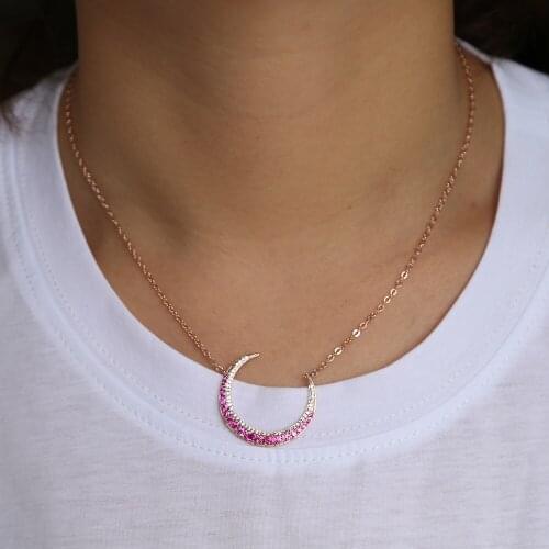 New Boho Jewelry Multi Layer moon Choker Necklaces for Women Sexy Moon Fashion Pendant rose gold Collier choker Necklace Gifts