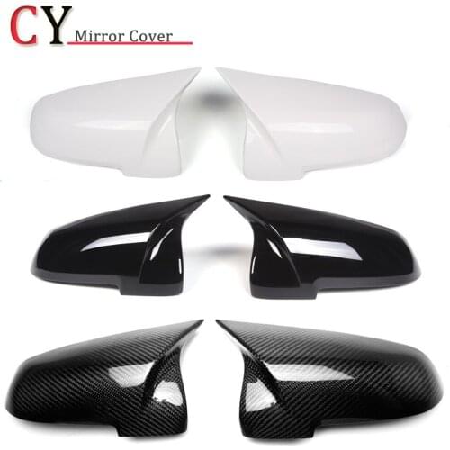 1Pair Glossy Carbon Mirror Cap For BMW F10 F11 F18 F07 F12 F13 F06 F01 F02 F03 F04 LCL 2014-IN Black/White Mirror Cover