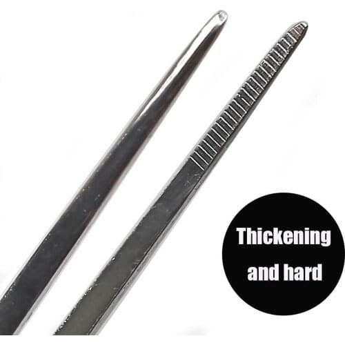 1Pc 14cm /16cm / 20cm Steel Medical Tweezers Professional Ear Cleaner Care Ear-Pick Tool Bending Tweezers