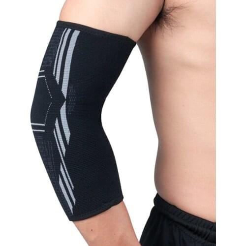 1pc Elbow Pad Protector Anti-slip Breathable Compression Arm Guard Brace Support Sleeve For Basketball Running Cyclingym