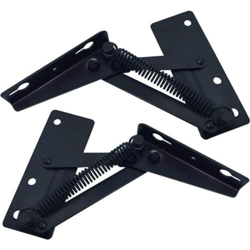 2Pcs Adjustable Angle Mechanism Hinge Metal Steel Black Sofa Bed Bedding Hardware Small Dual-Purpose Hinge High Quality