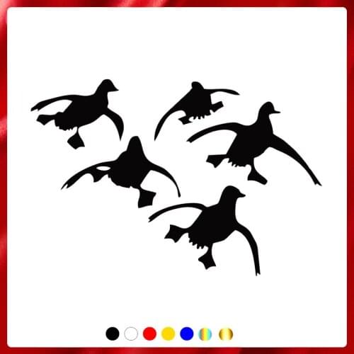 40590# Die-Cut Vinyl Decal Ducks are Flying Car Sticker Waterproof Auto Decors on Car Body Bumper Rear Window