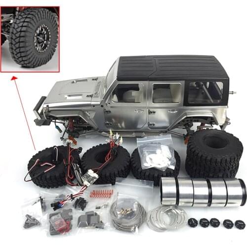 JDM-168 1/10 4*4 AWD Off-road RC Crawler Remote Control Car KIT W/O ESC Winch ESC Sound Ourtdoor Toys For Boys Gift TH19392-SMT6