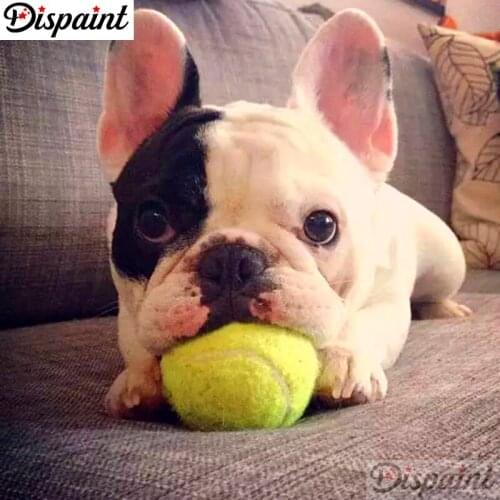 Dispaint Full Square/Round Drill 5D DIY Diamond Painting "Animal dog" Embroidery Cross Stitch 3D Home Decor A10394