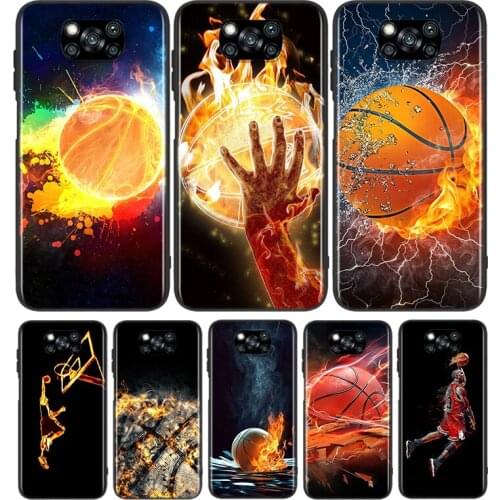 Basketball Sport Fire For Xiaomi Poco X3 NFC M2 X2 F2 C3 M3 Pocophone F1 Pro Mi Play Mix 3 A2 A1 6 5 lite Phone Case