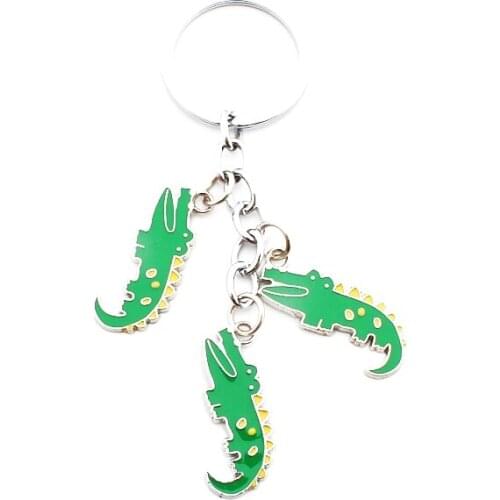 FREE SHIPPING BY DHL 100pcs/lot Creative Metal Crocodile Keychains Zinc Alloy Crocodile Keyrings Key Holders