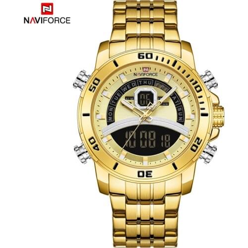 2021 New NAVIFORCE Brand Watch For Men Leisure Fashion Calendar Shock Resistant Stainless Steel Quartz Analog Male Wristwatches
