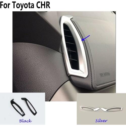 For Toyota C-HR 2017 2018 car styling hand driver inner trim front Air conditioning switch Outlet Vent panel accessories 2pcs