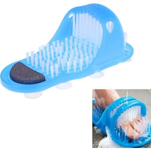 Shower Massager Slippers Plastic Bath Foot Scrubber Comfotable Exfoliating Heel Rubbing Foot Grinding Care Device