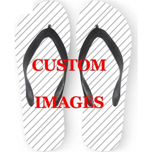 ELVISWORDS Mens Summer Slippers Rubber Non-slip Flip Flops Male Custom Images or Logos Flipflops Drop Shipping Print on Demand