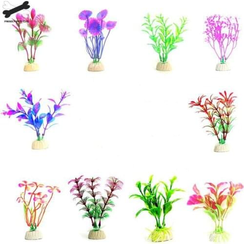 Simulation Water Plants Aquarium Fish Tank Landscaping Plastic Water Plants Aquarium Craft Flowers Decorative Fake Flowers