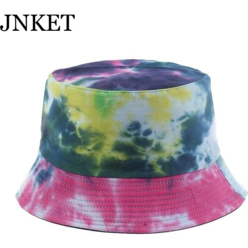 JNKET New Fashion Women Graffiti Bucket Hat Fisherman Cap Sunbonnet Outdoor Travel Hat Summer Sun Cap