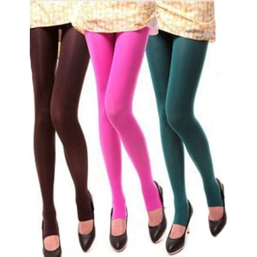 Women Spring Autumn Winter Tights Burnish Opaque Pantimedias Candy Color Collant Femme Tight Medias Ladies Casual Pantyhose