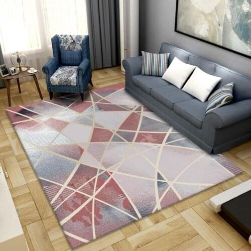 Geometric living room bedroom geometric printed carpet carpet washable large area carpet modern printed floor carpet for living