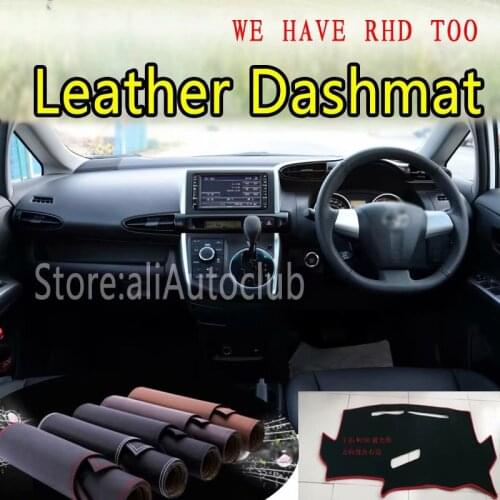 For Toyota WISH ae20 2010-2018 2011 2012 2013 Leather Dashmat Dashboard Cover Dash SunShade Carpet Custom Car Styling LHD+RHD