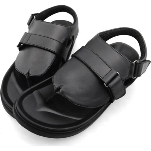 Summer sandal Clip toe breathable personality leisure outdoor wear non-slip soft sole mens fashion Leather Roman sandals