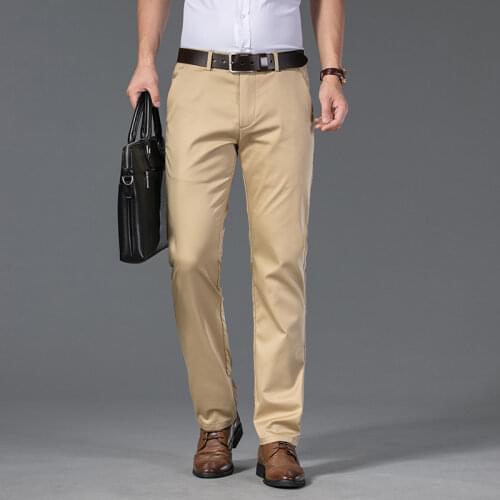 Plus Size 40 42 Men Dress Pants 2021 Summer New Top Quality Thin Tencel Cotton Smart Casual Pants