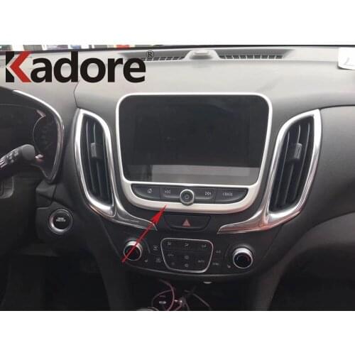 Interior Console Navigation Frame Cover Trim Sticker For Chevrolet Holden Equinox 2018 2019 2020 ABS Matte Car Auto Accessories