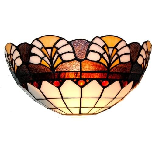 Baroque Lily Flower Wall Light Modern Vintage Stained Cut Glass Wall Sconce Light Fixture Bethroom Corridor Decor Lighting WL309