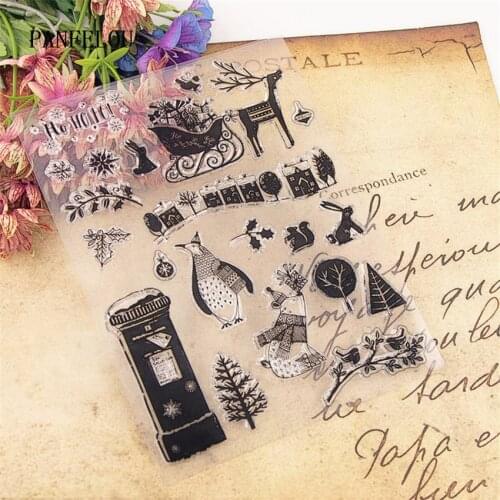 PANFELOU 15x20.5 Easter forest Transparent Clear Silicone Stamp/Seal for DIY scrapbooking/photo album clear stamp sheets