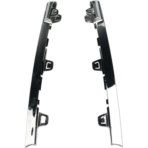 Pair Front Bumper Foglight Grille Cover Holder Trim for -BMW 7 Series 2013-2015