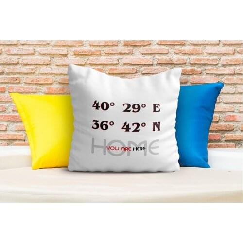 Personalized Koordinatlı White Pillow-2