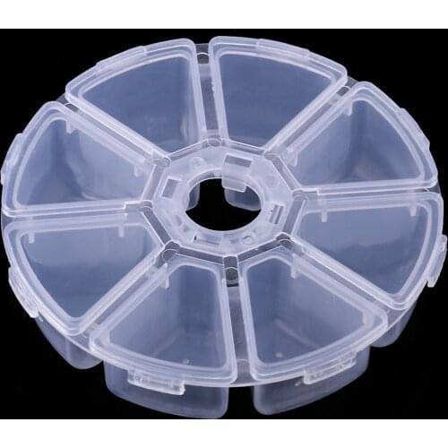 Elenxs 8/10/15 Grid Fishing Clear Storage Box Transparent Fish Hook Organizer Plastic Jewelry Container