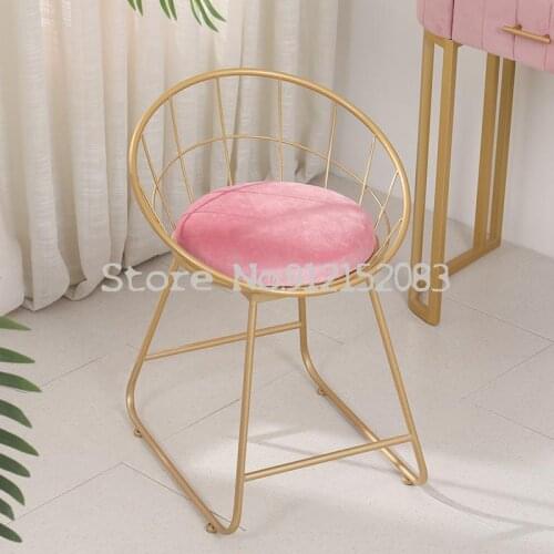 Modern minimalist makeup chair backrest dressing table stool home girl cute bedroom net red ins nail art chair