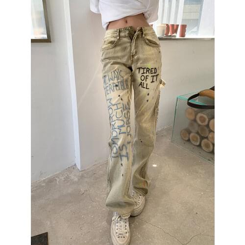 Женские прямые джинсы TIGENA China At AliExpress