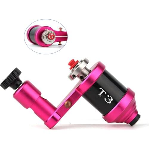Rotary Tattoo Machine Gun Aluminum Frame Eccentric Steel DC Connected 4.5W Motor Shader and Liner Fine Control for Beginner