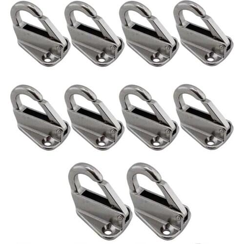 10 Pieces Stainless Steel 316 Spring Locked Fender Hook Snap Fending Hook Attach Rope Boat Sail Tug Ship Boat Marine Hardware