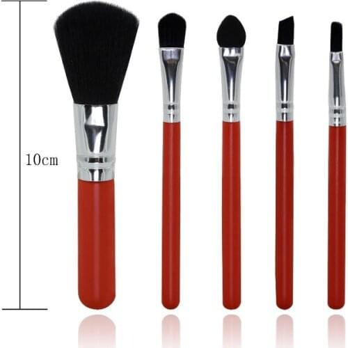 Mini 5pcs Cute Makeup Brushes Set Synthetic Hair Eyeshadow Powder Blush Eyebrow Lip Blending Cosmetic Travel Bursh Kit