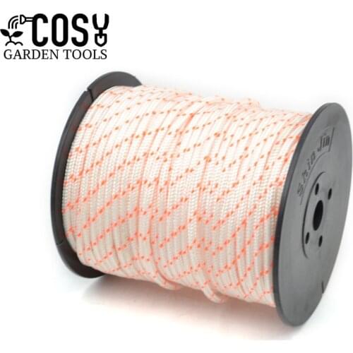 50m*3mm Nylon Pully Starter Rope Recoil Engine Start String For CG430 520 Lawnmower Grass Trimmer Chainsaw Engine Parts