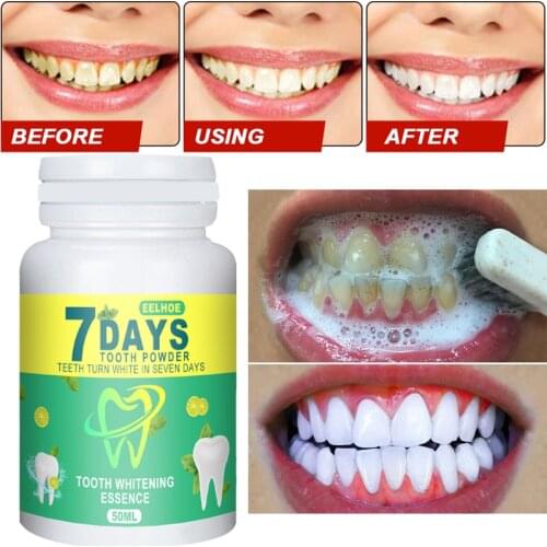 50ml Teeth Whitening Powder Remove Dental Plaque Stains Dental Tools White Teeth Cleaning Oral Hygiene Toothbrush Tooth Powder