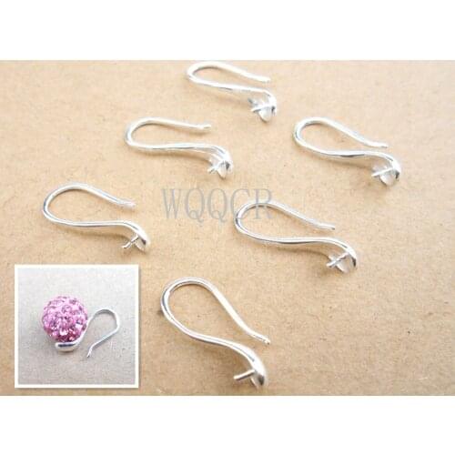 50PCS Fine Jewellery Components Genuine 925 Sterling Silver Handmade Beadings Findings Earring Hooks Leverback Earwire Fittings