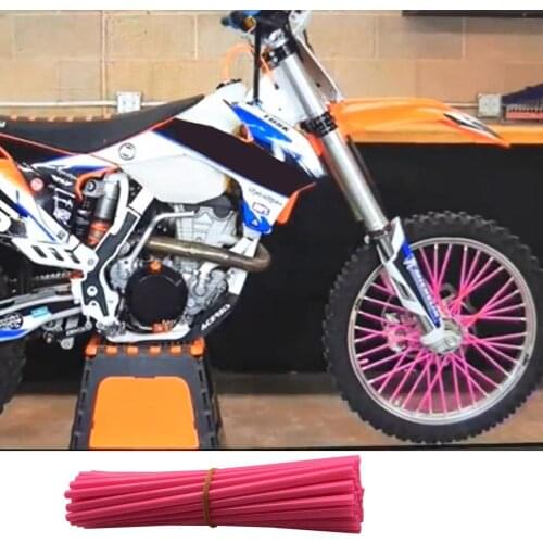 72Pcs Bike Wheel Spoke Wraps Cover Motorcycle Tire Spoke Plastic Sleeves Bicycle Motorcycle Decoration