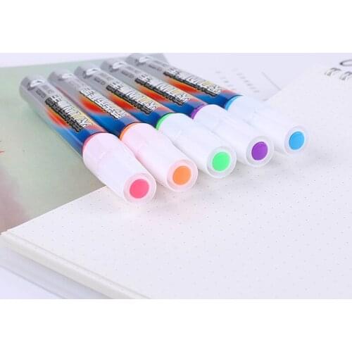 Fast Dry Metallic Color Fluorescent Pens 7 Colors Highlighter Set Drawing Markers DIY Photo Album Graffiti Pens Art Supplies