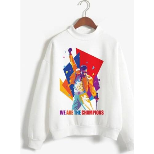 Freddie Mercury Hoodie Men/women Sweatshirt Pullover Tops Queen Band Female Hooded Streetwear Clothes Hip Hop