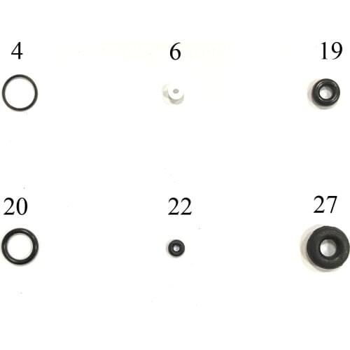 5pcs/pack Seal Ring O-rings for NT-130 Series Airbrush Accessories Backup Parts for Nasedal NT-130 NT-131 NT-190 Airbrush