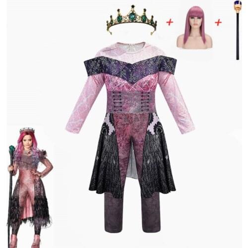 Queen Audrey evie Costumes girls Halloween Costumes for women funny Party kids Audrey descendants 3 Mal Cosplay Fantasia costume