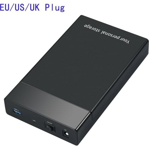 3.5 inch HDD Case USB 3.0 to SATA III External Hard Drive Enclosure USB3.0 Hard Disk Box Support 10TB 2.5 3.5 HD SSD Case