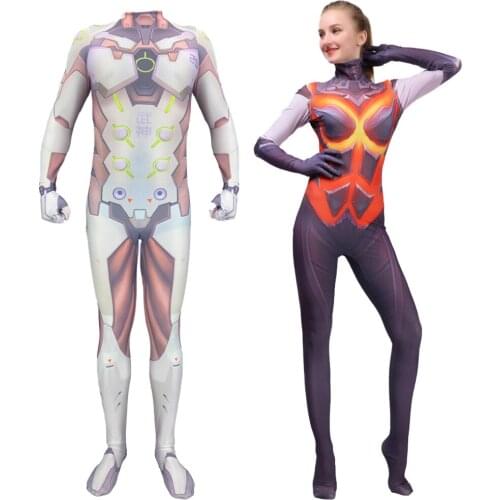3D Printing Games Genji Cosplay Costume Destroyer Costume Spandex Lycra Zentai Bodysuit Jumpsuits Halloween Costumes for Men