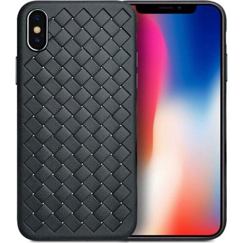 Creative Grid Weaving Silicone Case For iPhone 6 6s 7 8 Plus Luxury Super Soft Cases For iPhone 8 X XS Max XR Cover