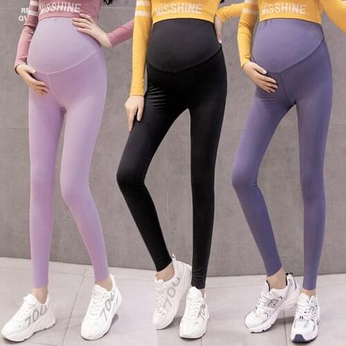 Summer Thin Cotton Maternity Legging Yoga Sports Casual Skinny Pants Clothes for Pregnant Women High Waist Belly Pregnancy