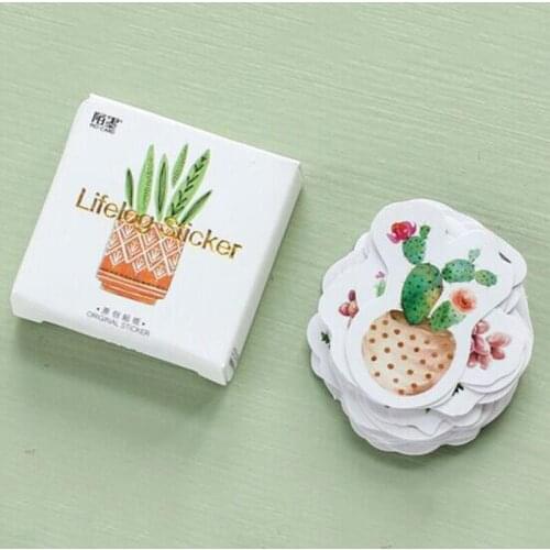 45 Pcs/Set Cute Green Plant Cactus Stickers Planner Scrapbooking Sticker Diy Decoration Diary Album Stick Label Sticker