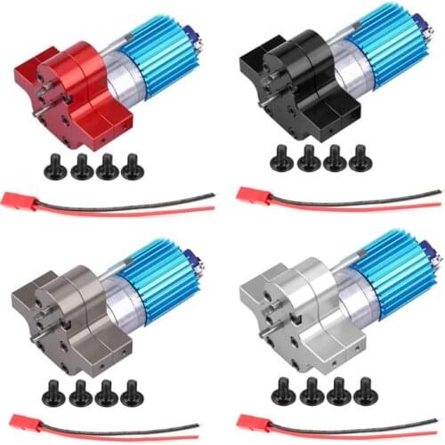 370 Brushed Motor with Alloy Heat Sink Gear Box Set for WPL Henglong C14 C24 B14 B24 B16 B36 4x4 6x6 Upgraded Parts #905