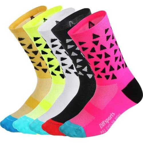 Men Women Cycling Socks Breathable Anti Slip Compression Socks Outdoor Sports Climbing Hiking Marathon Football Running Socks