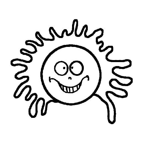 LLY-0620 Funny Car Sticker Caricature Sun Happy Smile Dazzling Modeling Decal PVC Auto Decoration Accessories Waterproof Decals