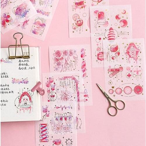 3 Sheets DIY Dreaming Star Stickers Girl Journal Diary Scrapbooking Decoration Decals Paper Craft Album Decoration 12 Kinds