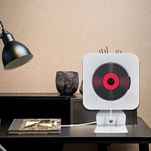Wall Mounted CD Player Bluetooth Portable Home Audio Boombox with Remote Control FM Radio Music Player Stereo Speaker